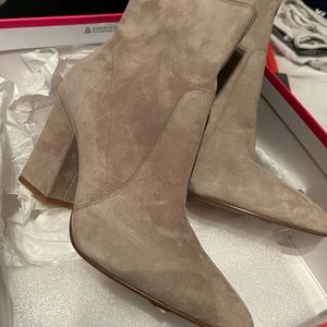 Vince Camuto Sakinah Taupe Suede Boots